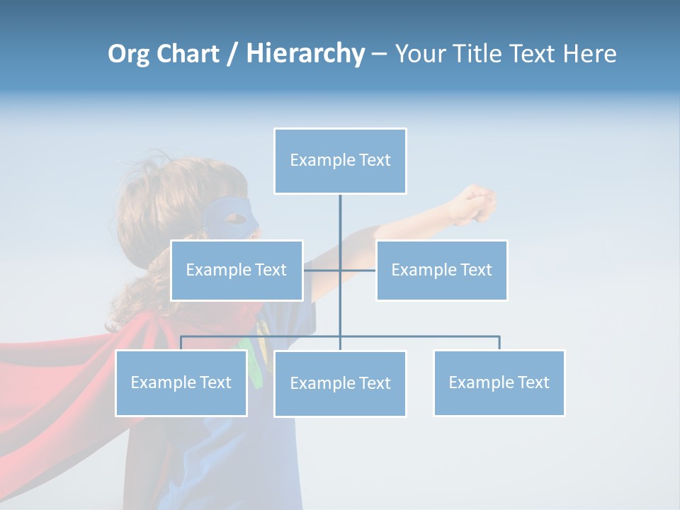 A Young Boy Dressed As A Super Hero PowerPoint Template