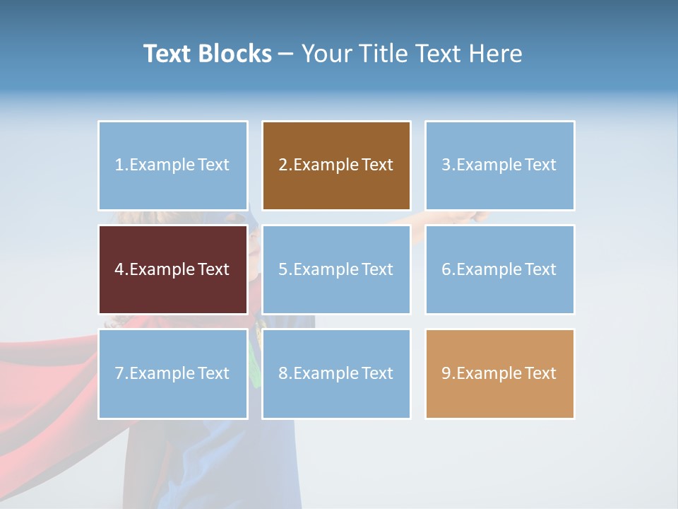 A Young Boy Dressed As A Super Hero PowerPoint Template