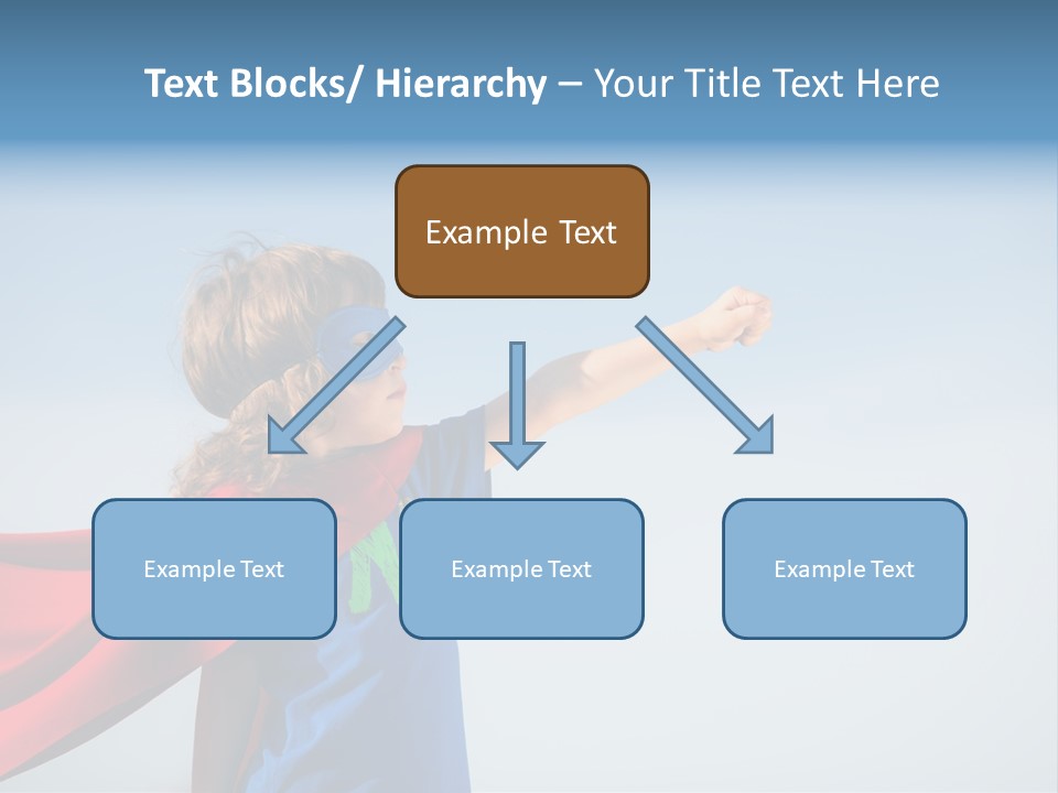 A Young Boy Dressed As A Super Hero PowerPoint Template