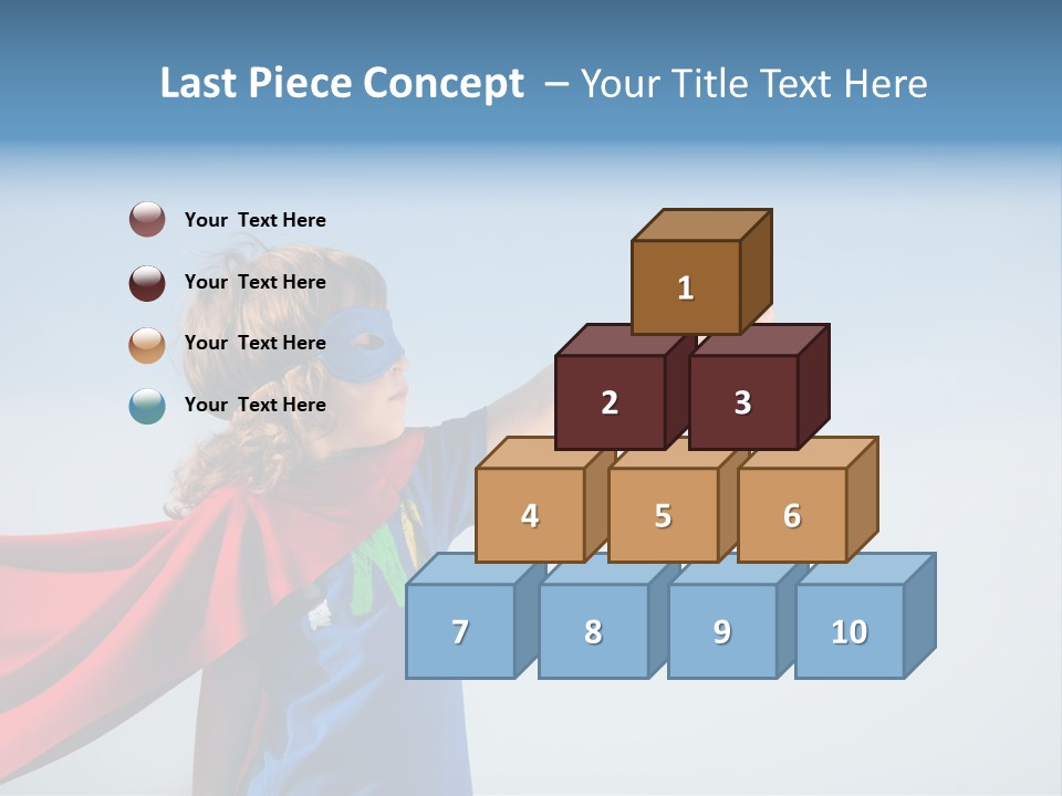 A Young Boy Dressed As A Super Hero PowerPoint Template