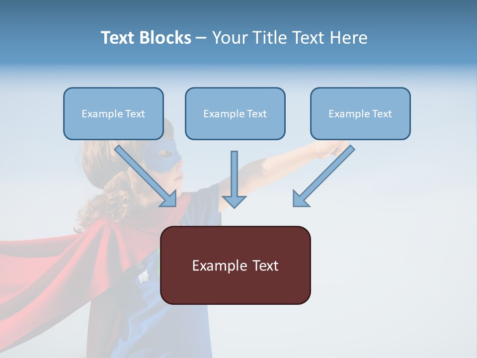 A Young Boy Dressed As A Super Hero PowerPoint Template