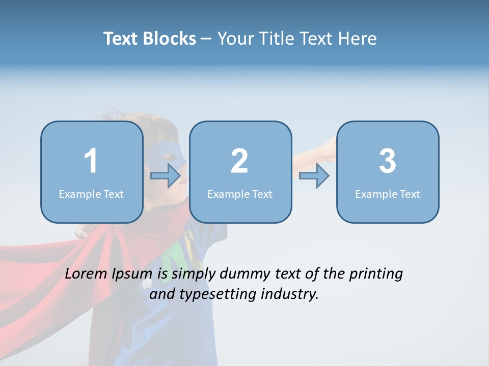 A Young Boy Dressed As A Super Hero PowerPoint Template