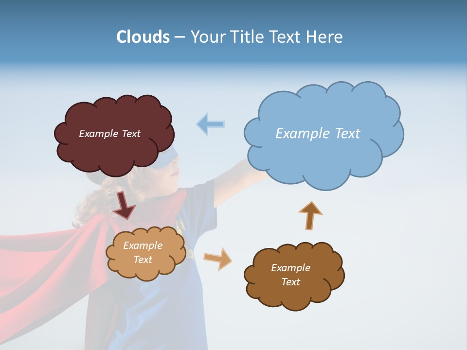 A Young Boy Dressed As A Super Hero PowerPoint Template
