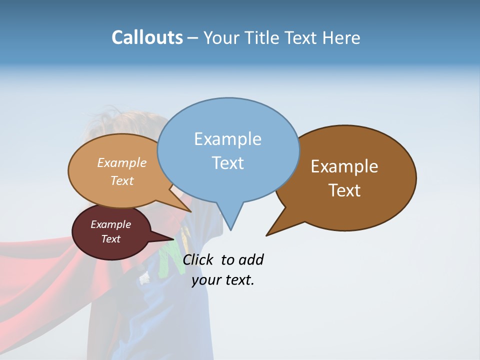 A Young Boy Dressed As A Super Hero PowerPoint Template