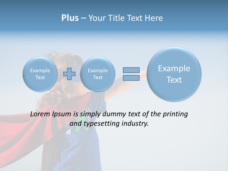 A Young Boy Dressed As A Super Hero PowerPoint Template