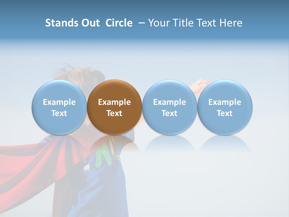 A Young Boy Dressed As A Super Hero PowerPoint Template