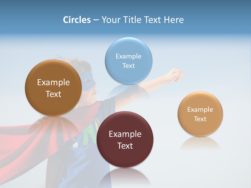 A Young Boy Dressed As A Super Hero PowerPoint Template