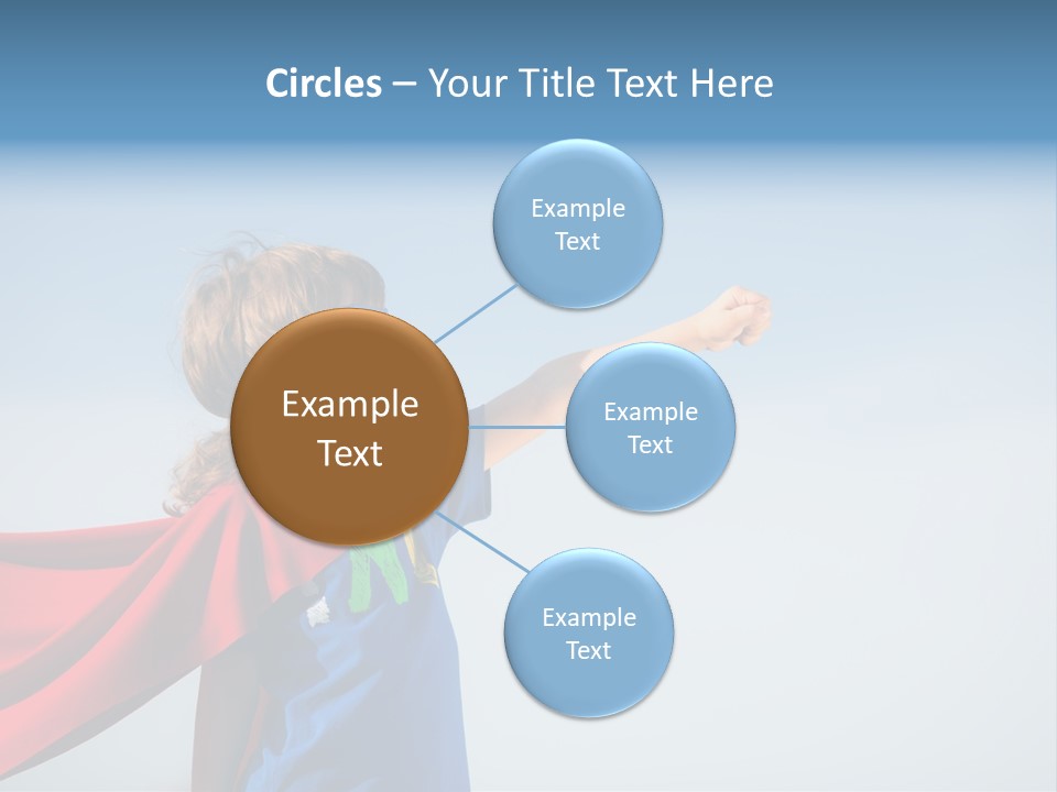 A Young Boy Dressed As A Super Hero PowerPoint Template