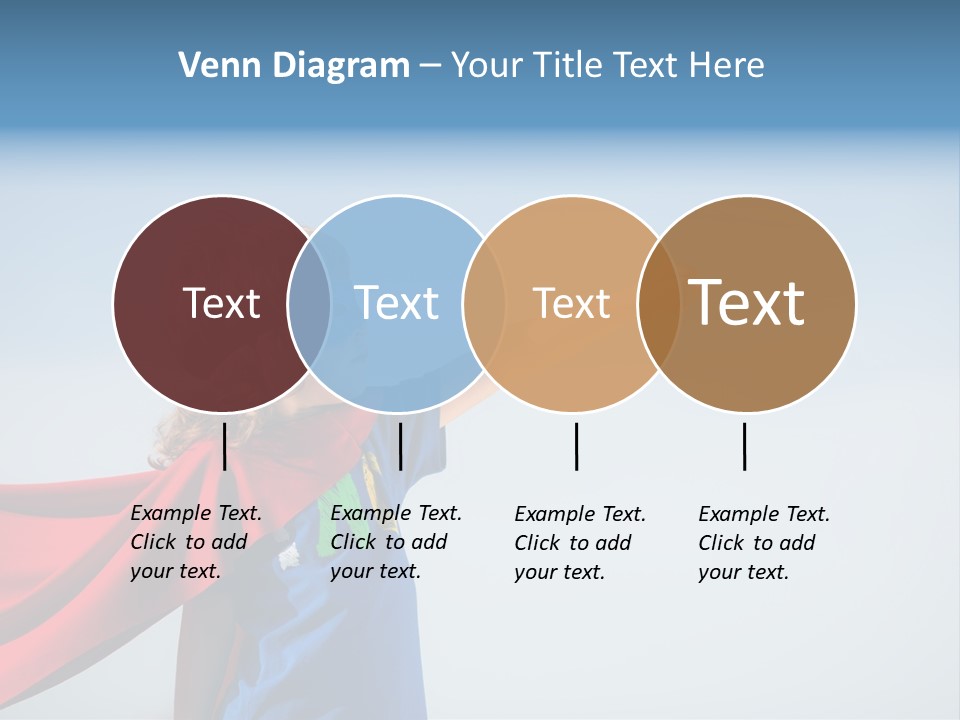 A Young Boy Dressed As A Super Hero PowerPoint Template