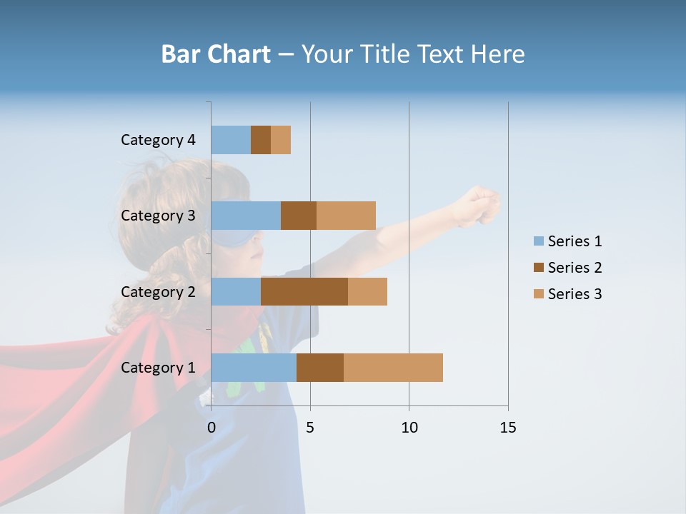 A Young Boy Dressed As A Super Hero PowerPoint Template
