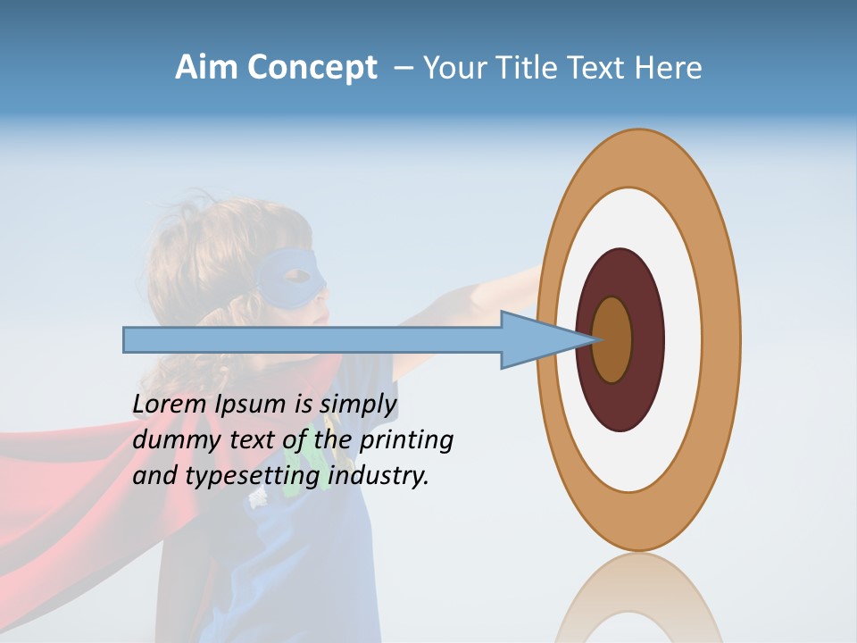 A Young Boy Dressed As A Super Hero PowerPoint Template