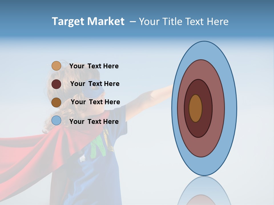 A Young Boy Dressed As A Super Hero PowerPoint Template