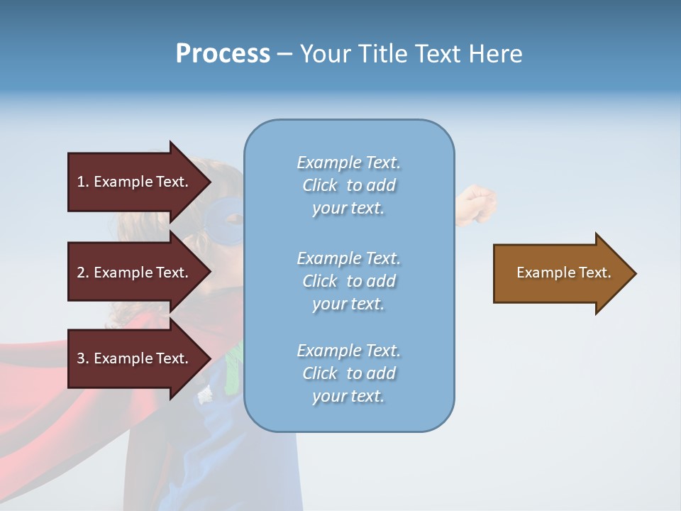 A Young Boy Dressed As A Super Hero PowerPoint Template