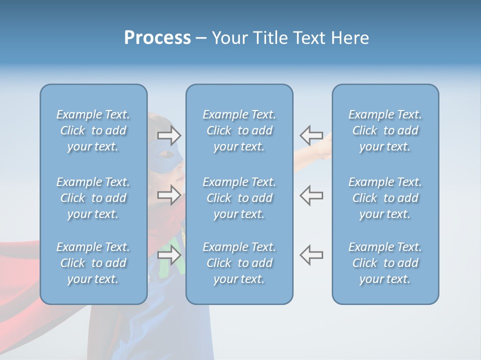 A Young Boy Dressed As A Super Hero PowerPoint Template