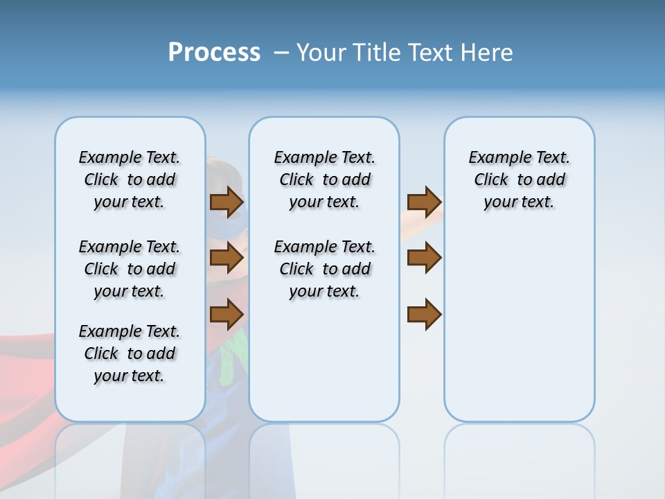 A Young Boy Dressed As A Super Hero PowerPoint Template