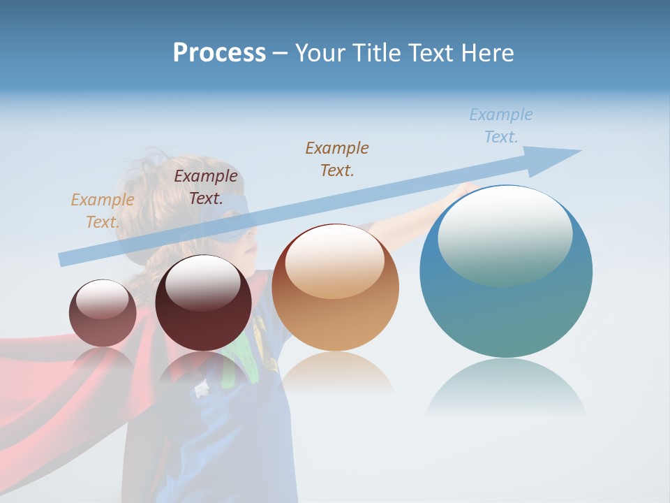 A Young Boy Dressed As A Super Hero PowerPoint Template