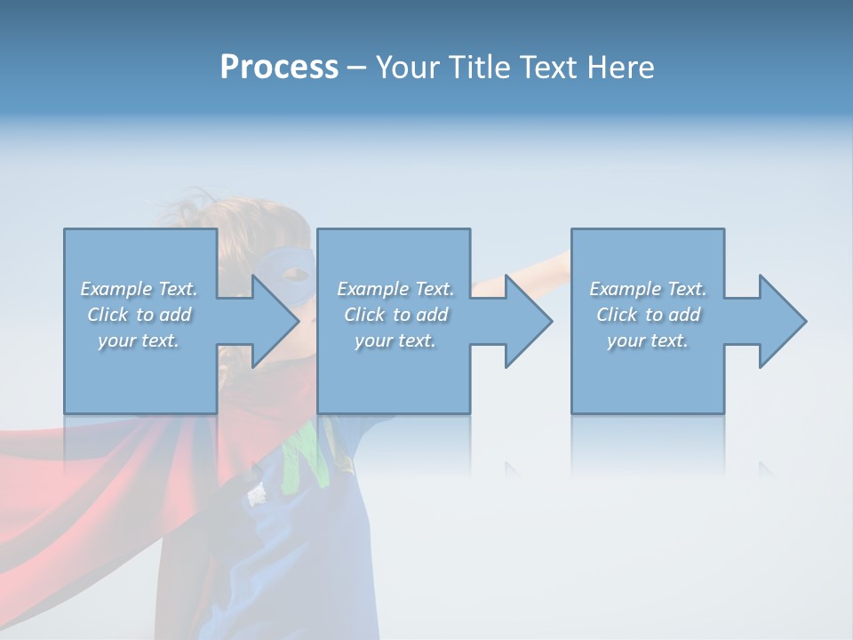 A Young Boy Dressed As A Super Hero PowerPoint Template