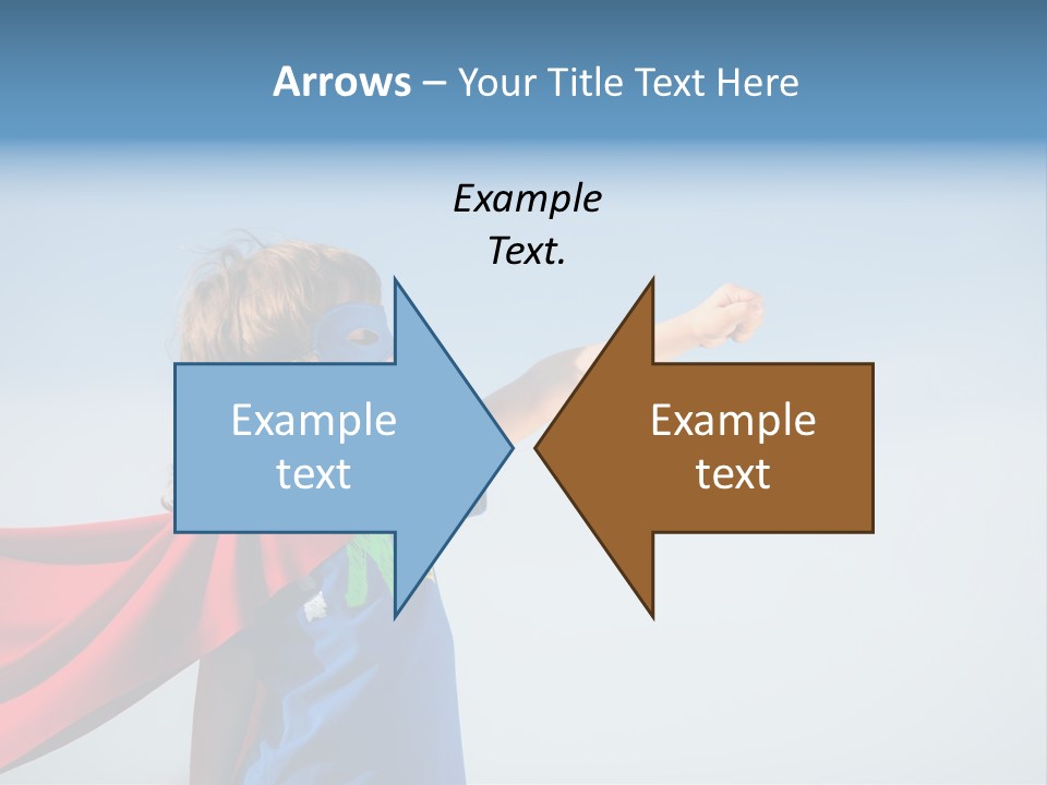 A Young Boy Dressed As A Super Hero PowerPoint Template