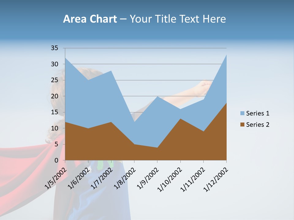 A Young Boy Dressed As A Super Hero PowerPoint Template