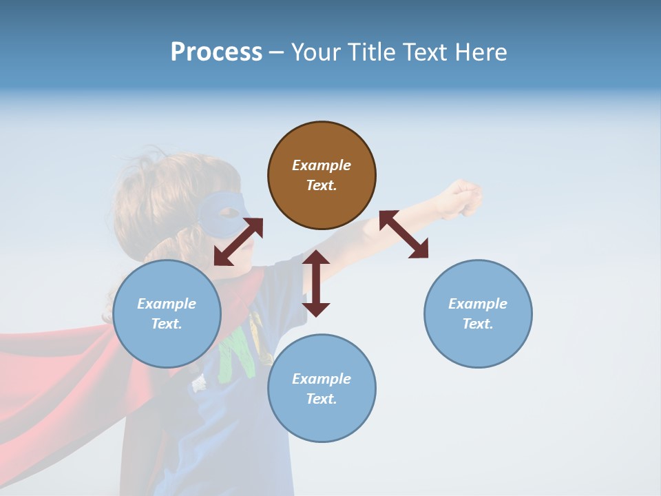 A Young Boy Dressed As A Super Hero PowerPoint Template