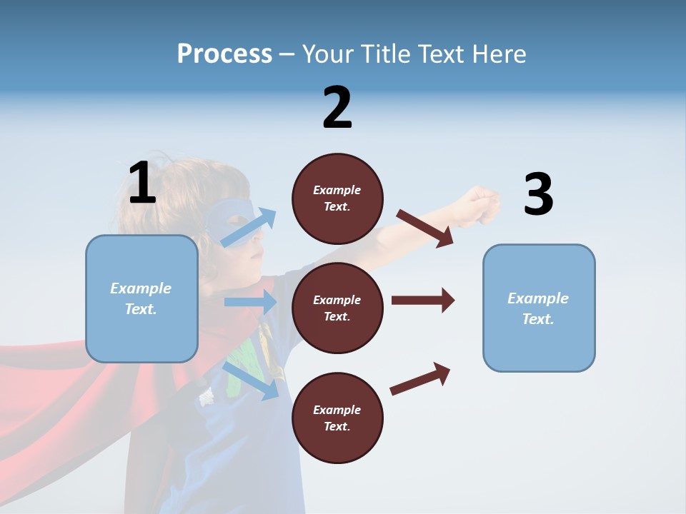 A Young Boy Dressed As A Super Hero PowerPoint Template