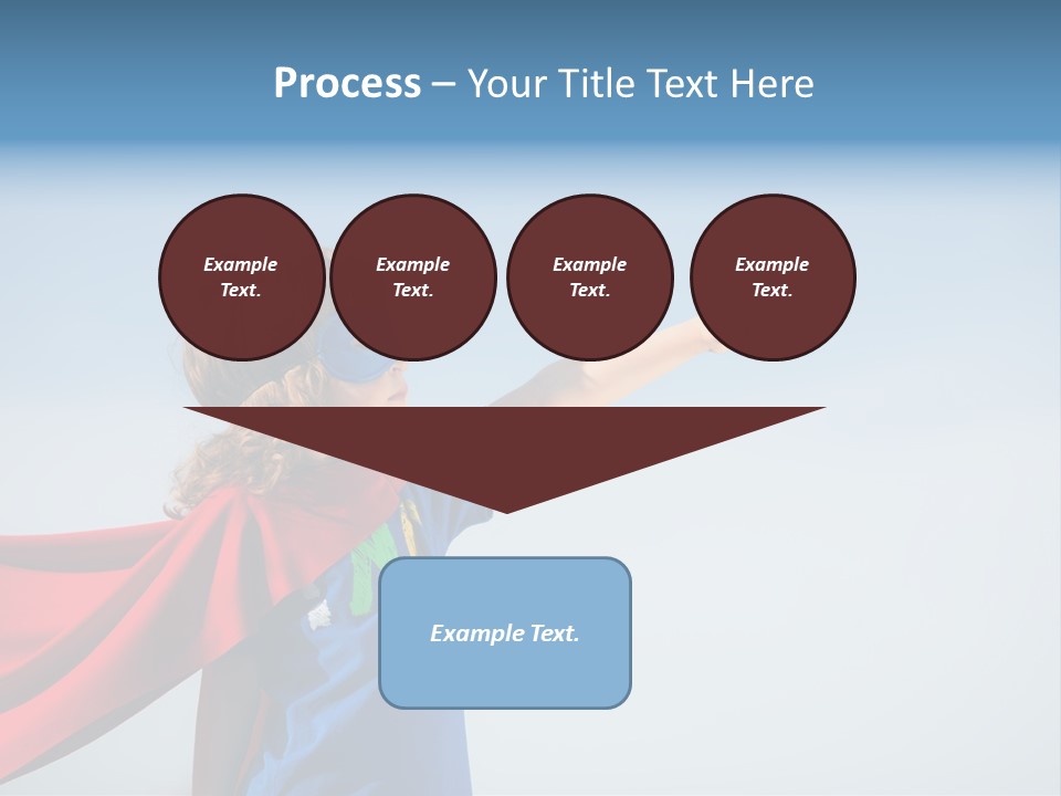 A Young Boy Dressed As A Super Hero PowerPoint Template