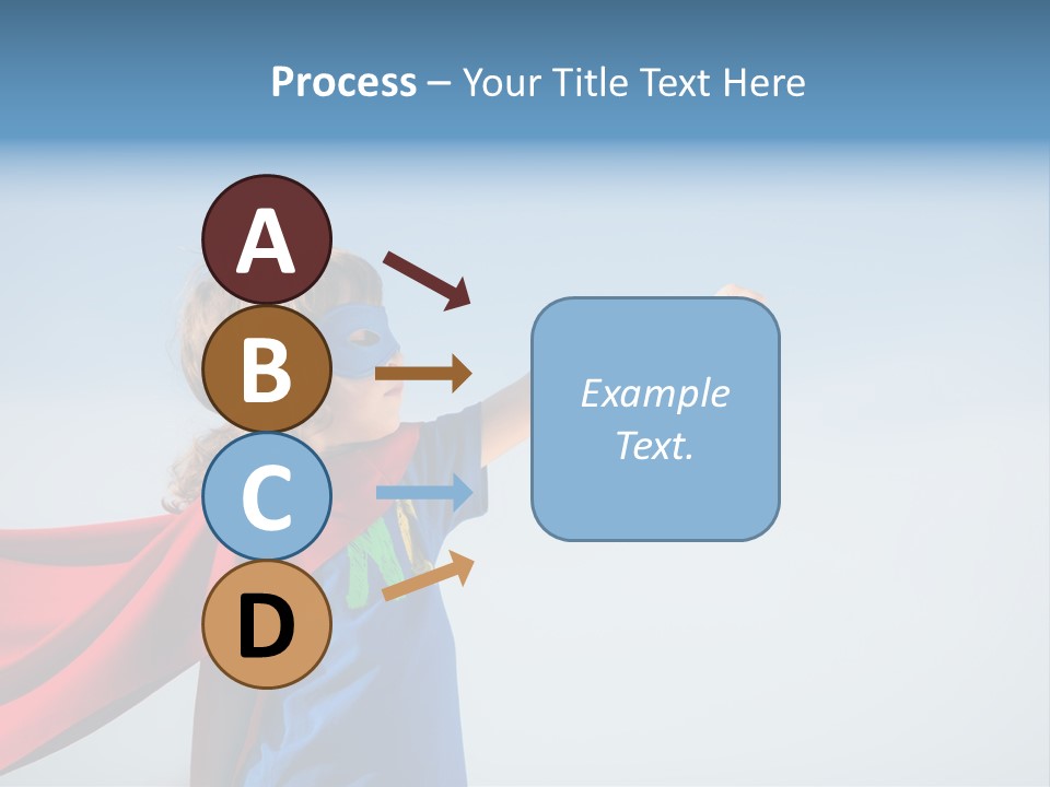 A Young Boy Dressed As A Super Hero PowerPoint Template