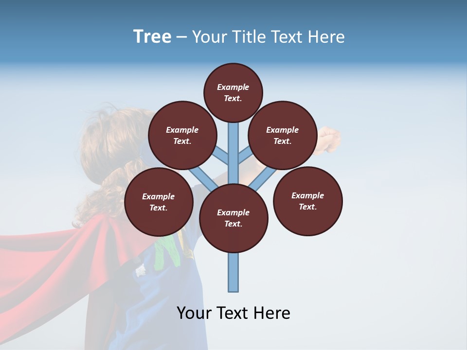 A Young Boy Dressed As A Super Hero PowerPoint Template