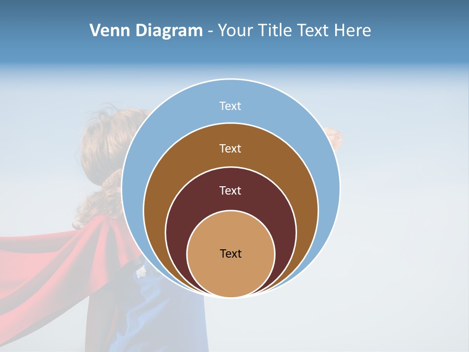 A Young Boy Dressed As A Super Hero PowerPoint Template