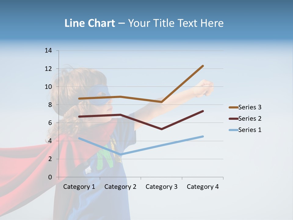 A Young Boy Dressed As A Super Hero PowerPoint Template