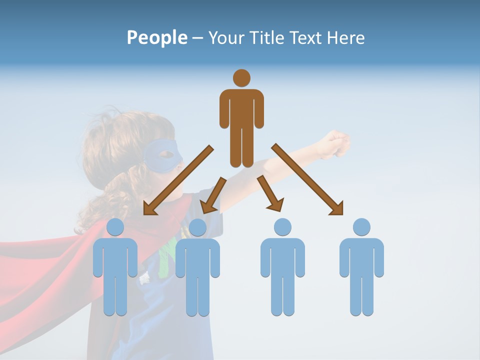 A Young Boy Dressed As A Super Hero PowerPoint Template