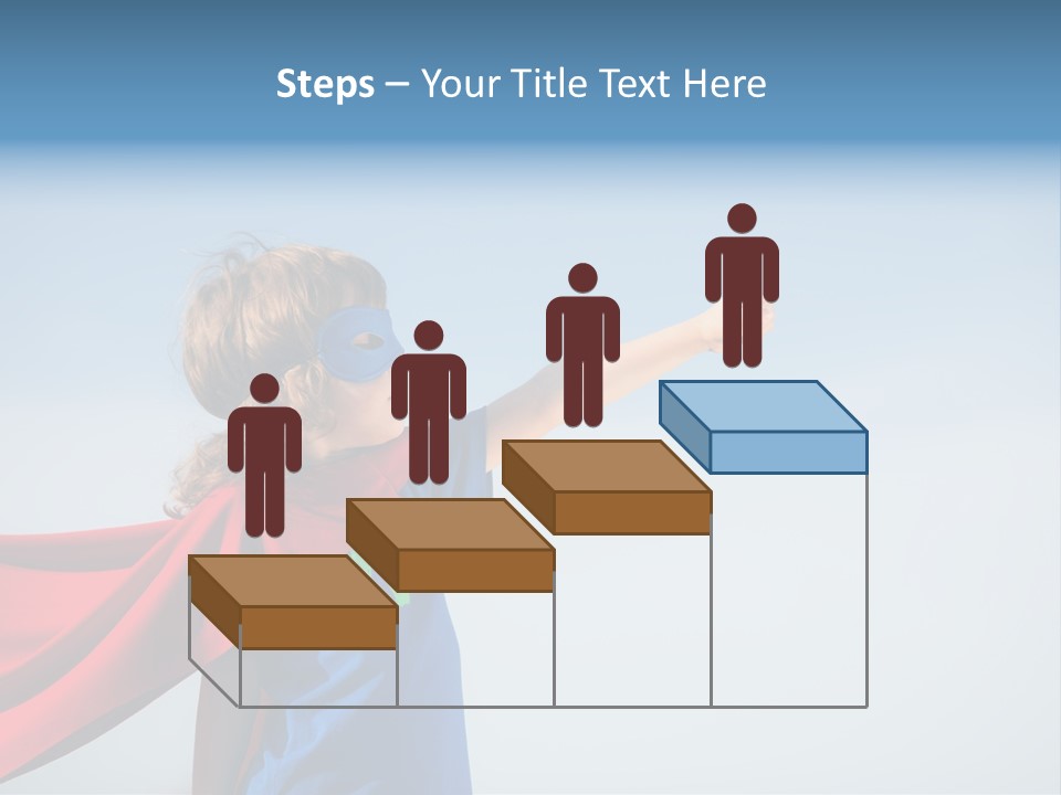 A Young Boy Dressed As A Super Hero PowerPoint Template