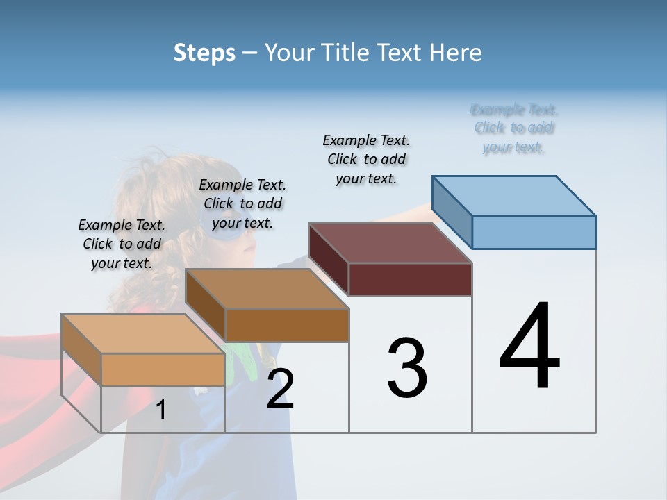 A Young Boy Dressed As A Super Hero PowerPoint Template