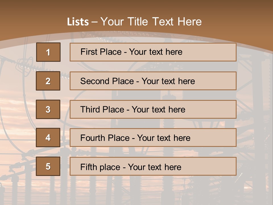 Power Lines At Sunset Power Lines Power Lines Power Lines Power Lines Power Lines Power Lines PowerPoint Template