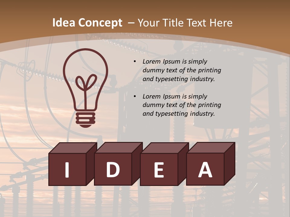 Power Lines At Sunset Power Lines Power Lines Power Lines Power Lines Power Lines Power Lines PowerPoint Template