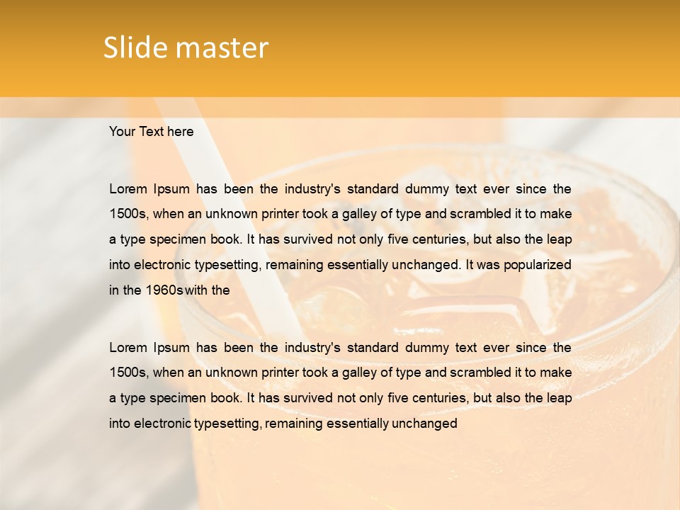 Wet Drink Thirst PowerPoint Template