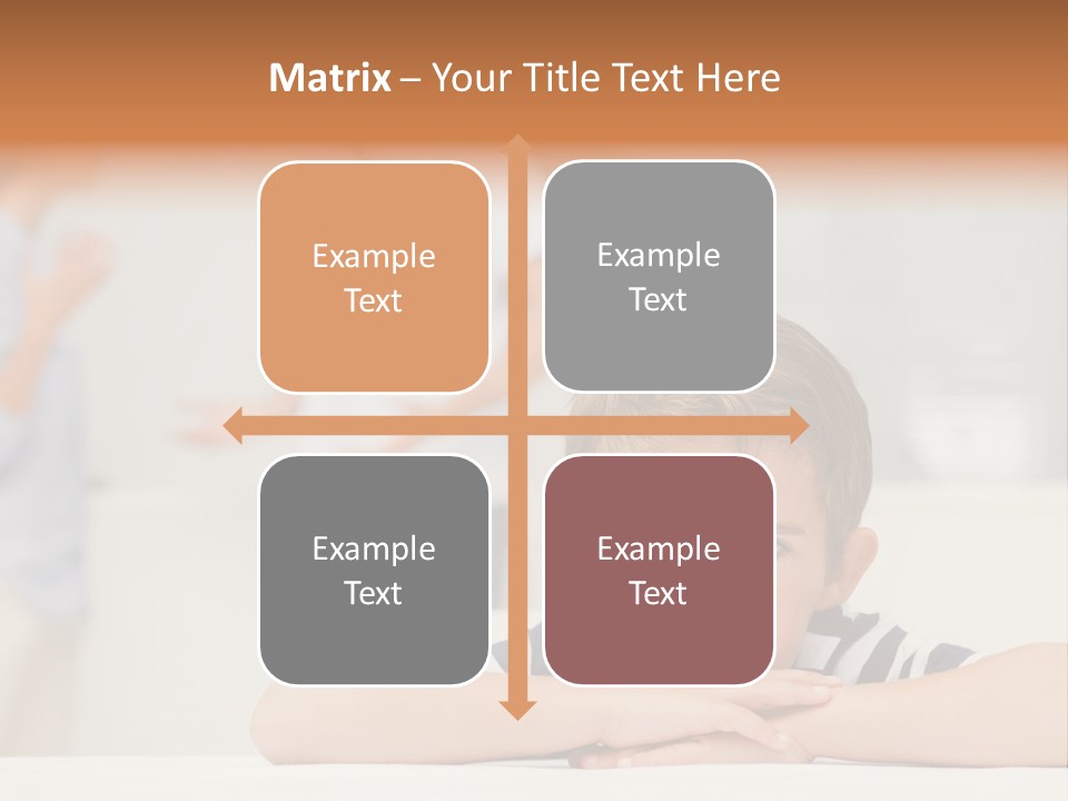 Melancholy Boy Relationship PowerPoint Template