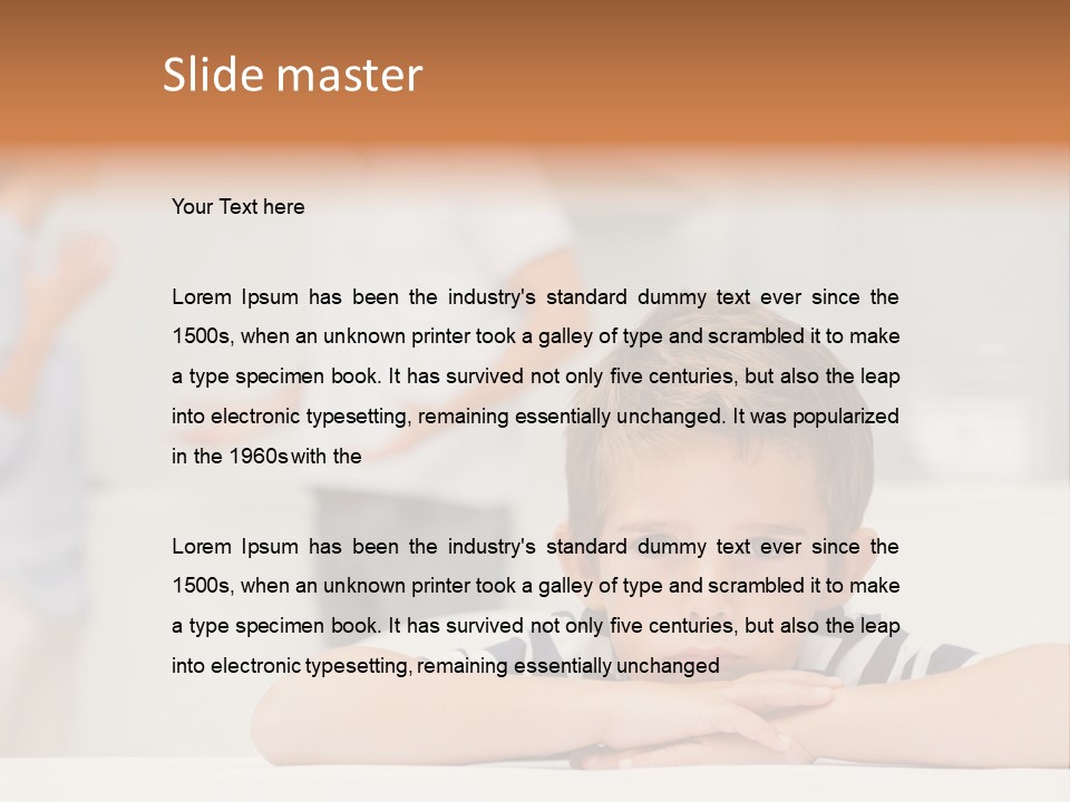 Melancholy Boy Relationship PowerPoint Template