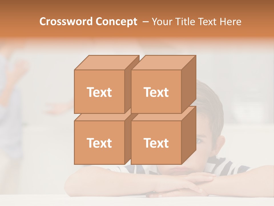 Melancholy Boy Relationship PowerPoint Template