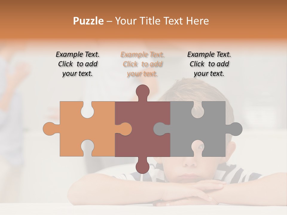 Melancholy Boy Relationship PowerPoint Template