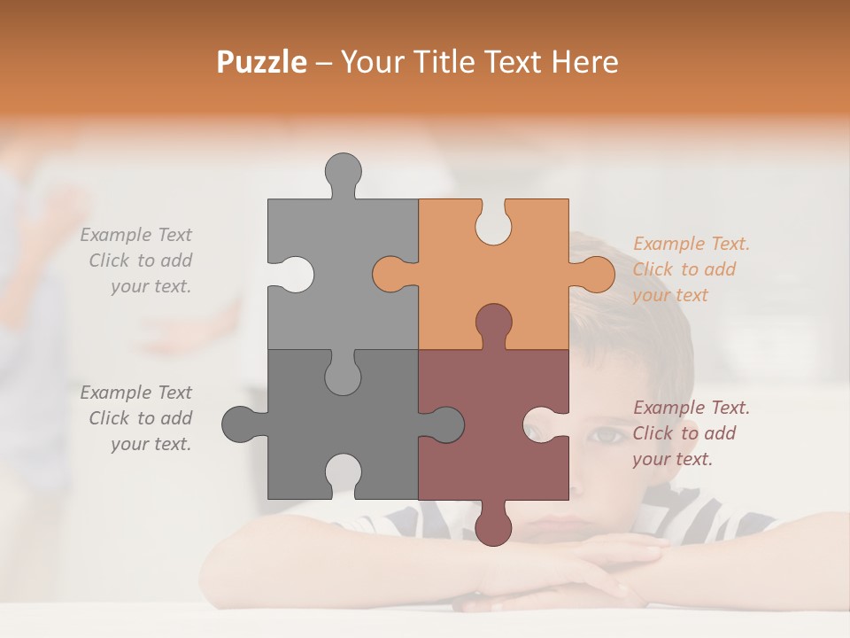 Melancholy Boy Relationship PowerPoint Template