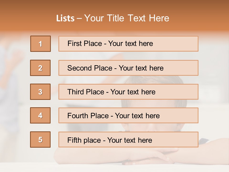 Melancholy Boy Relationship PowerPoint Template