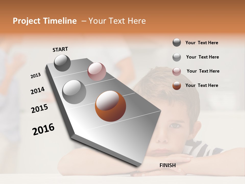 Melancholy Boy Relationship PowerPoint Template