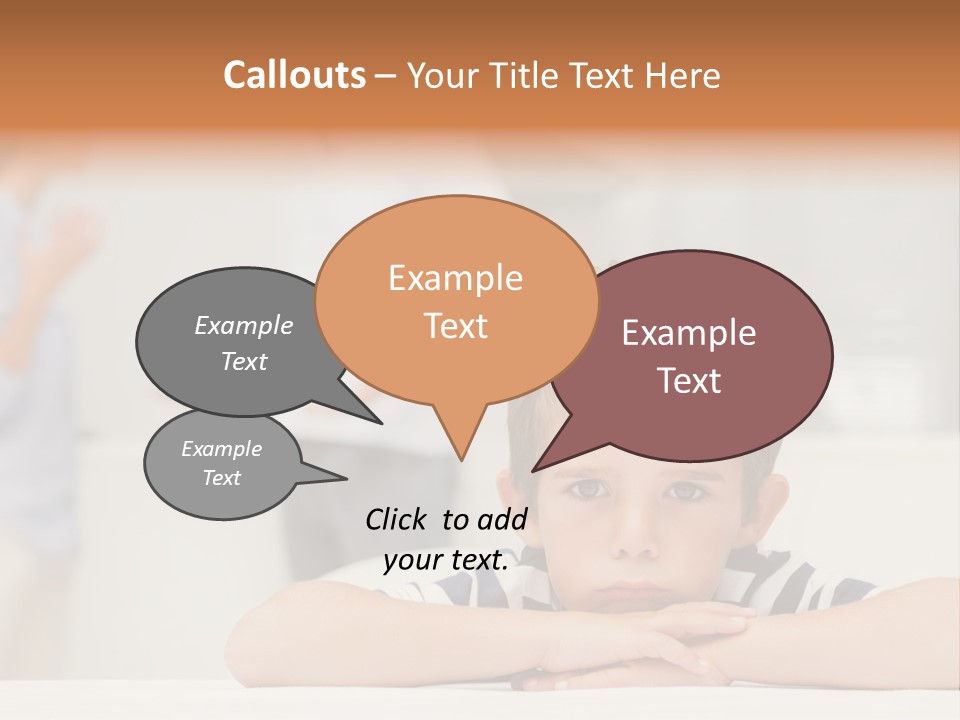 Melancholy Boy Relationship PowerPoint Template