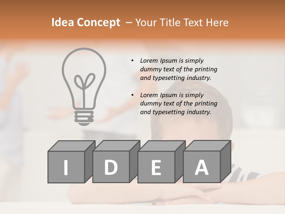 Melancholy Boy Relationship PowerPoint Template