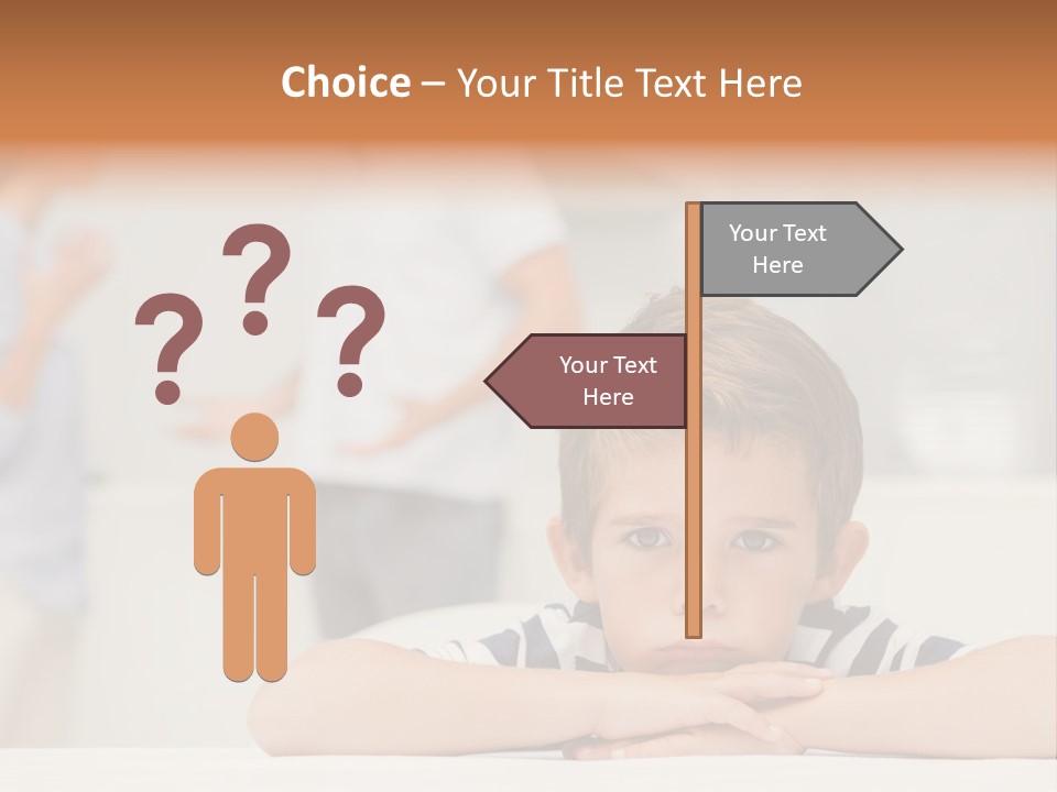 Melancholy Boy Relationship PowerPoint Template