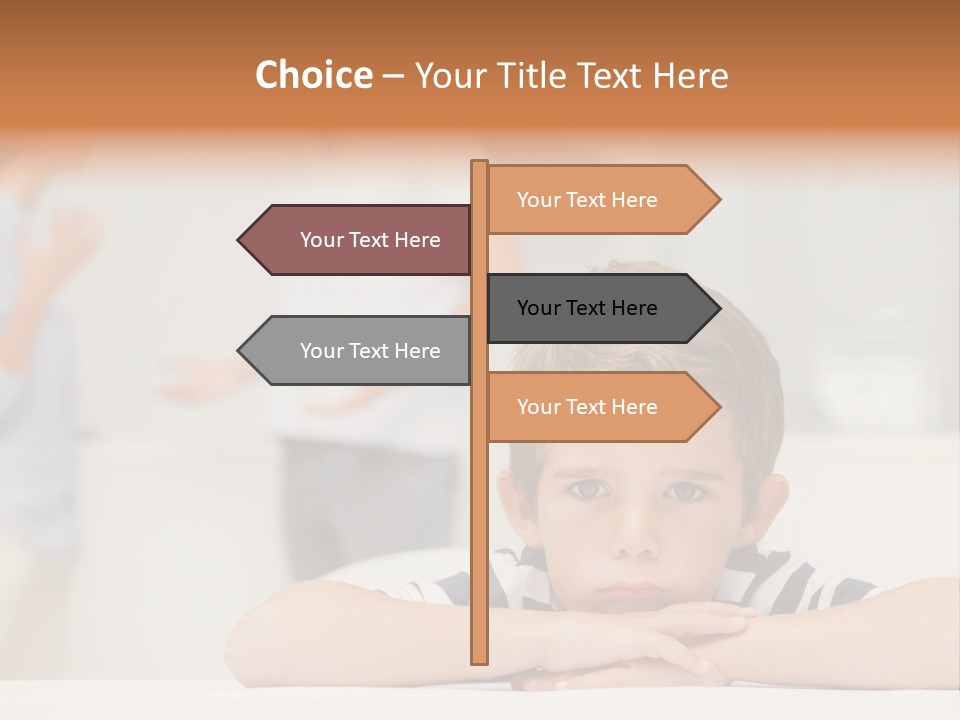 Melancholy Boy Relationship PowerPoint Template