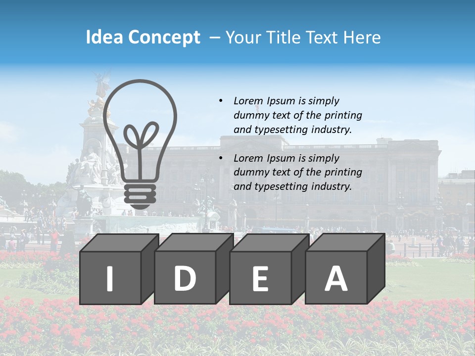 Europe Queen Britain PowerPoint Template