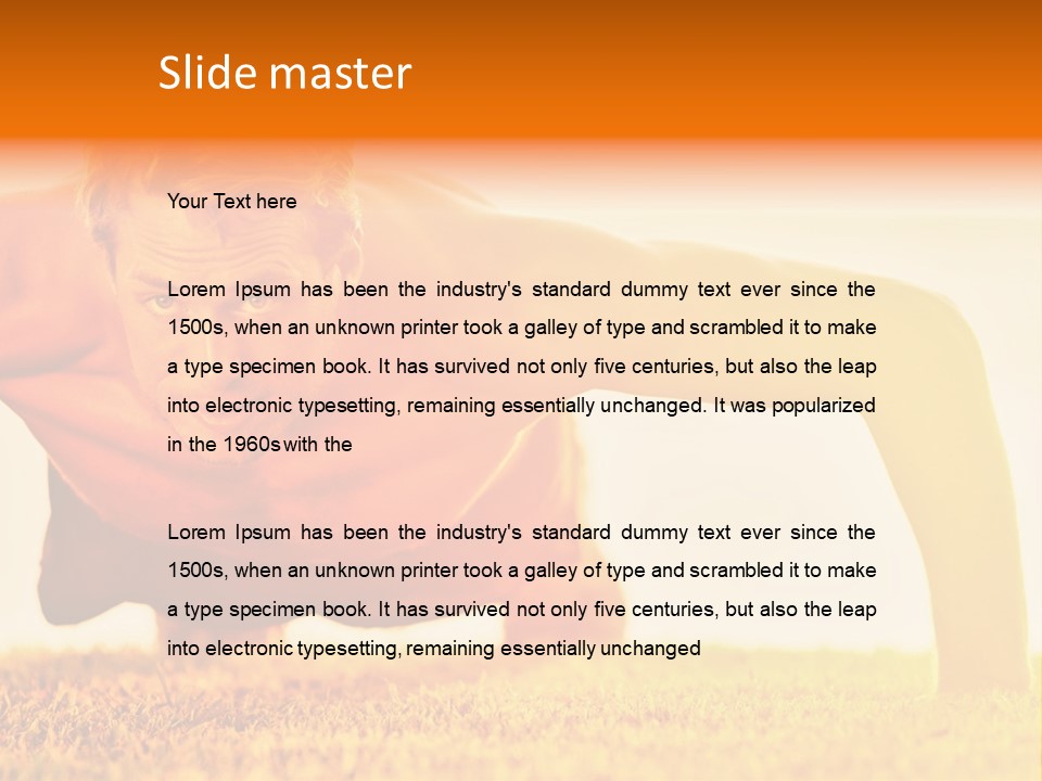 Male Body Sunny PowerPoint Template