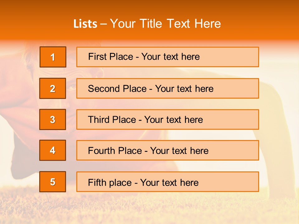 Male Body Sunny PowerPoint Template